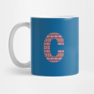 Monogram Letter C- geometric pattern Mug